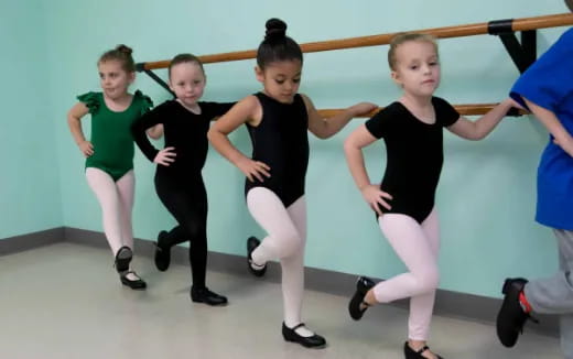 a group of children dancing