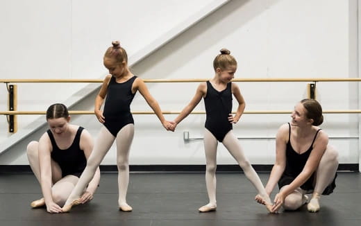 a group of women exercising