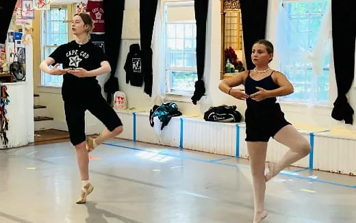 a man and a woman dancing