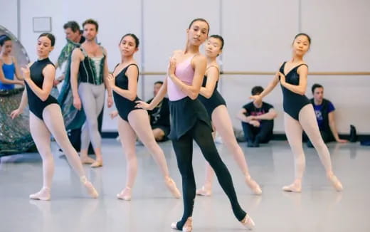 a group of women dancing