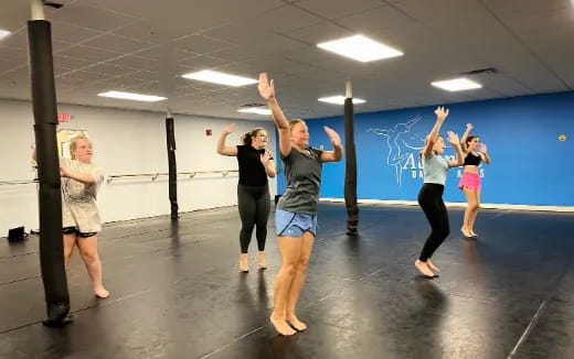 a group of women dancing