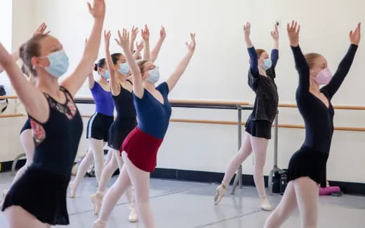 a group of women dancing