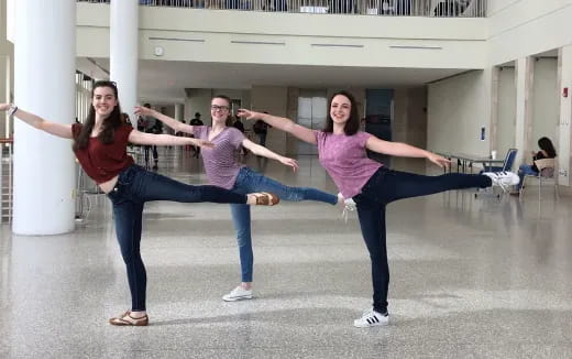 a group of women dancing