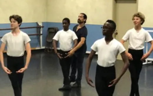 a group of people dancing