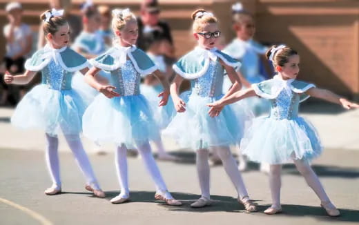 a group of girls dancing