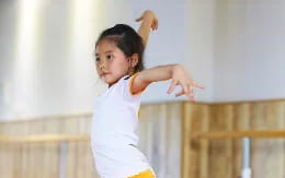 a girl in a white dress