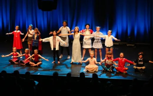 a group of people on a stage