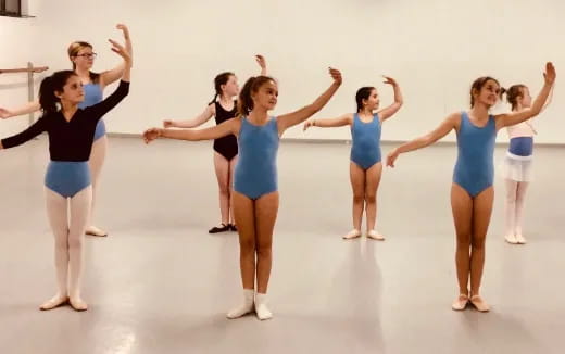 a group of women dancing