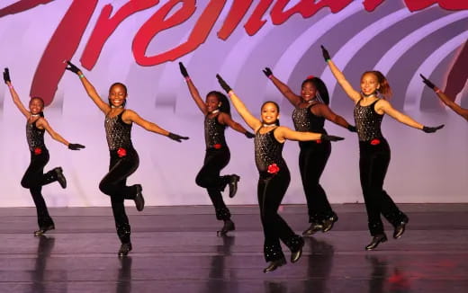 a group of people dancing