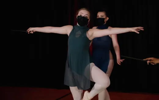 a man and woman dancing