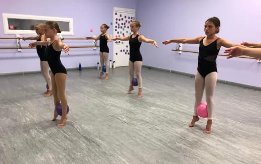 a group of women dancing