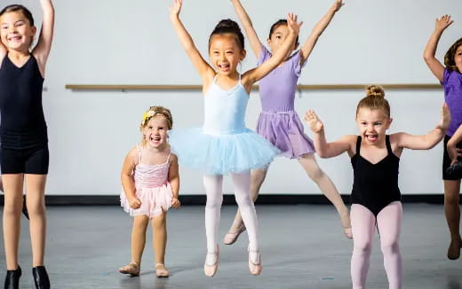 a group of girls dancing
