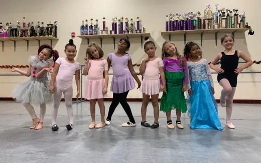 a group of people dancing