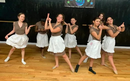 a group of girls dancing