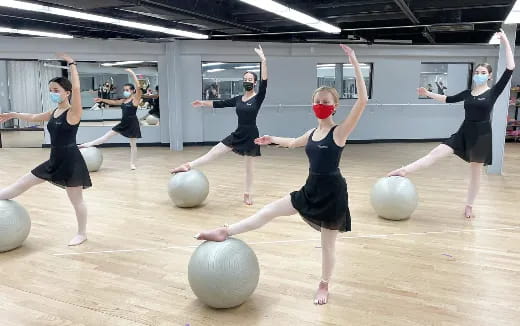 a group of women dancing