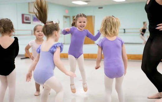 a group of girls dancing