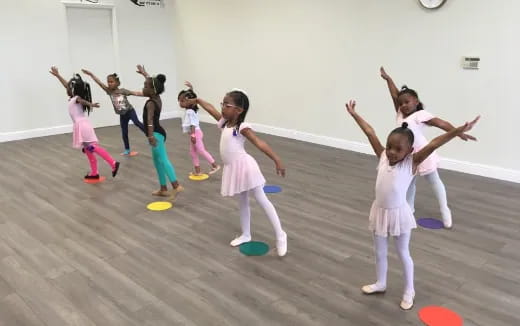 a group of girls dancing