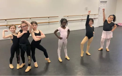 a group of girls dancing