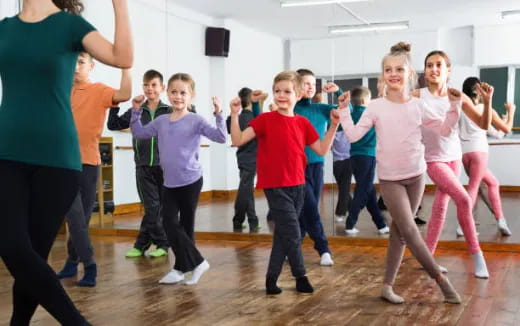 a group of people dancing