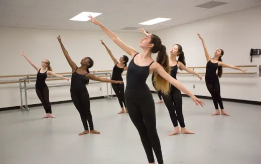 a group of women dancing