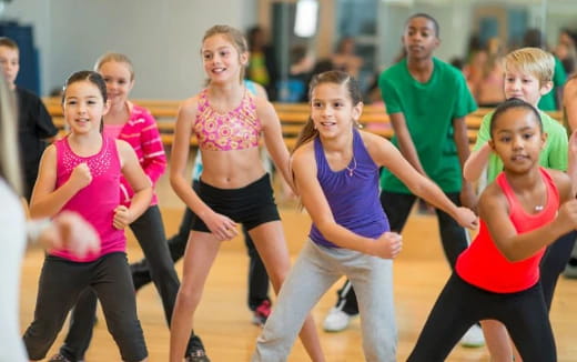 a group of people dancing