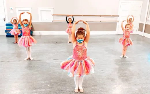 a group of girls dancing