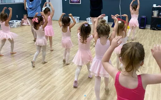 a group of girls dancing