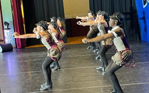 a group of women dancing