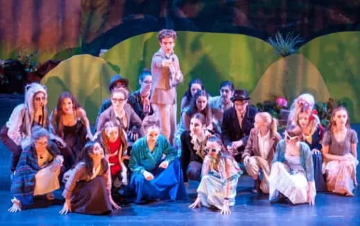 a group of people on a stage