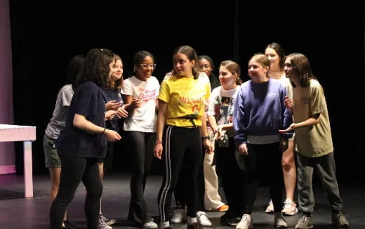 a group of people standing together