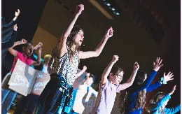 a group of people dancing