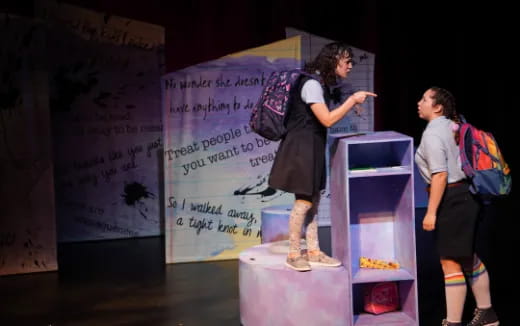 a man standing on a podium