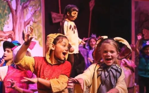 a group of people dancing