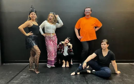 a group of people on a stage