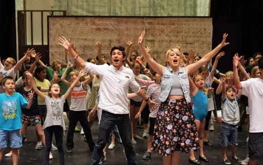 a group of people dancing