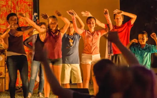 a group of people dancing