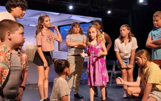 a group of people on a stage