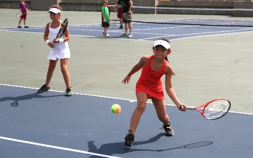 a person playing tennis