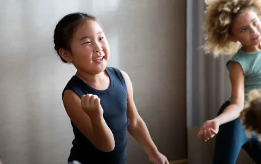 a young girl running