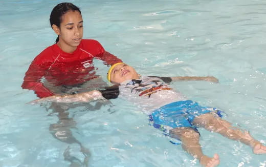 a man and woman in the water
