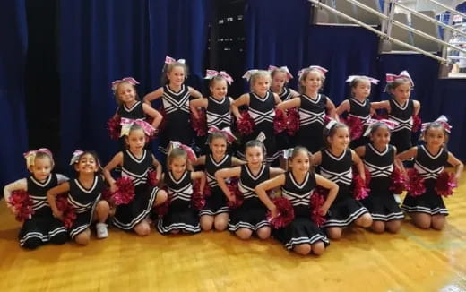 a group of women in a gym