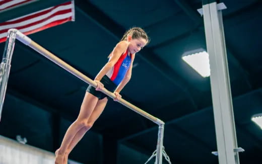 a woman on a pole