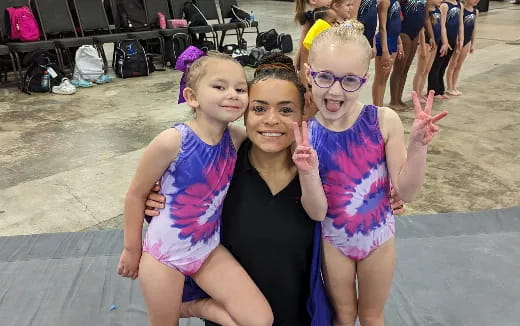 a group of girls posing for a photo
