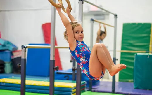 a woman doing gymnastics