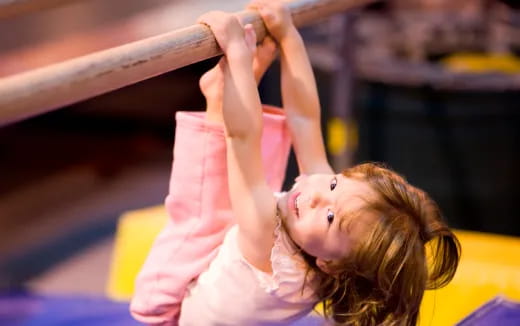 a girl doing gymnastics