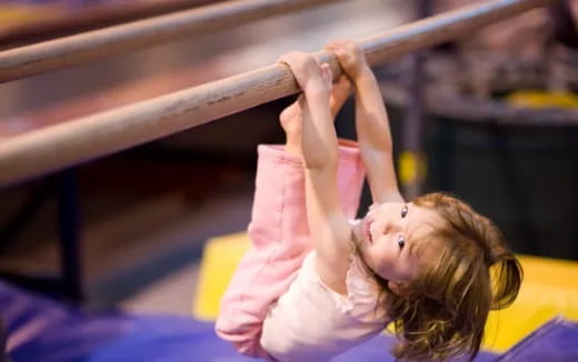 a girl doing yoga