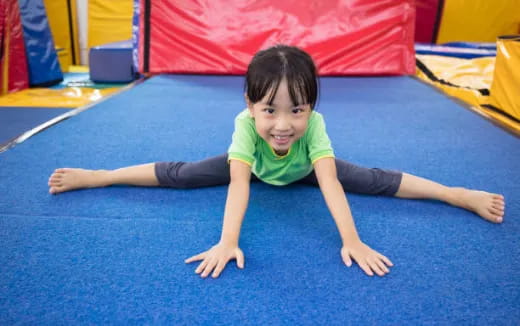 a child lying on the floor