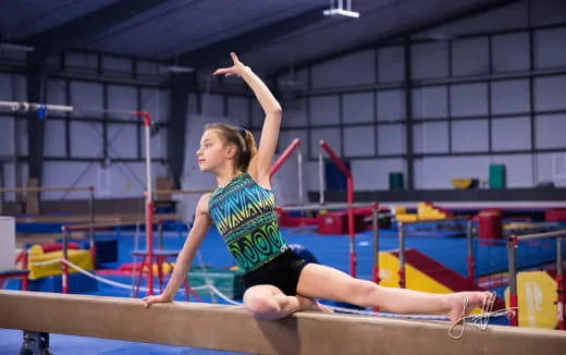 a person doing gymnastics