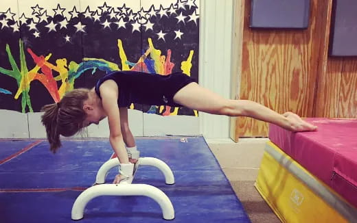 a person doing gymnastics