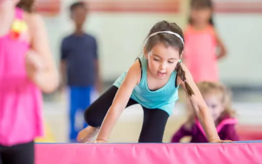 a woman in a blue shirt